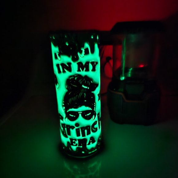 3D Inflated Glow In The Dark Grinch Christmas 20oz Tumbler - Picture 4 of 4